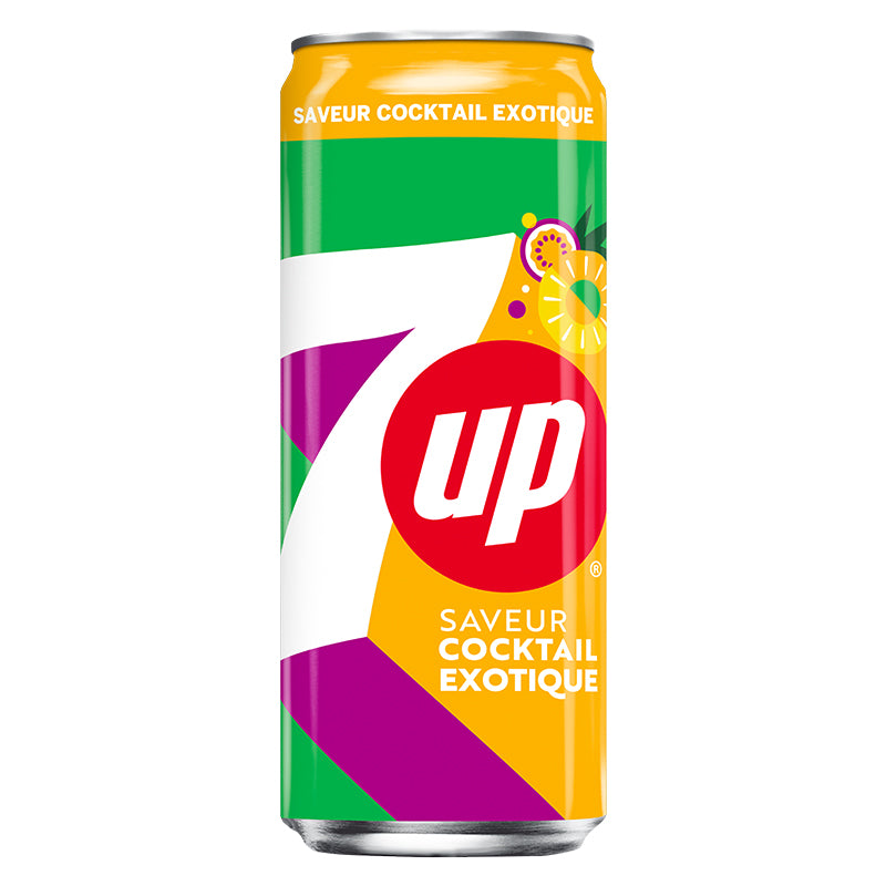 7UP Tropical / Exotique 33 cl Pack de 24 – Boisson Rafraîchissante