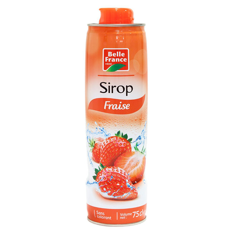 Belle France Sirop Fraise 75 cl Pack de 6 – Sirop de Fruits Naturel