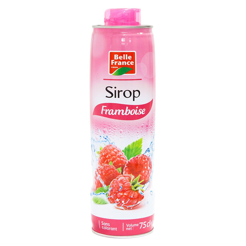 Belle France Sirop Framboise 75 cl Pack de 6 – Sirop de Fruits Naturel