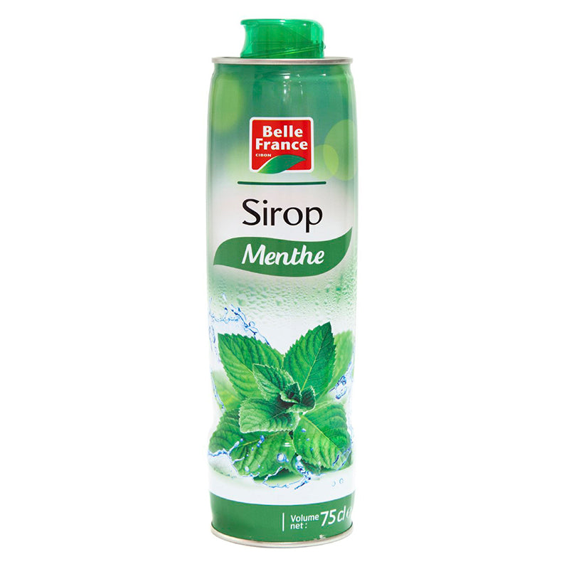 Belle France Sirop Menthe 75 cl Pack de 6 – Sirop Rafraîchissant