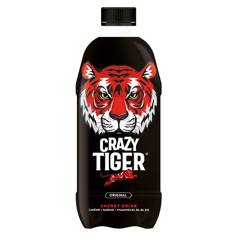 Crazy Tiger Régul 1 L Pack de 6 – Boisson Énergisante