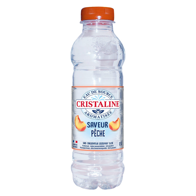 Cristaline Arôme Jus Pêche 50 cl Pack de 24 – Boisson aux Fruits