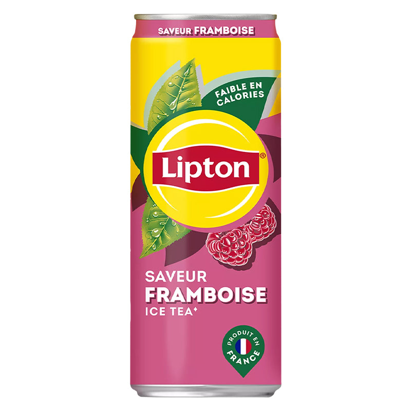 Lipton Ice Thé Framboise 33 cl Pack de 24 – Boisson Rafraîchissante