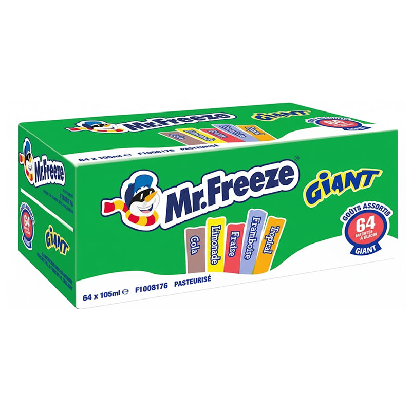 Mr Freeze 105 ml Pack de 64 – Boisson Glacée