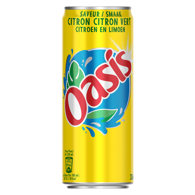 Oasis Citron Vert 33 cl Pack de 24 – Boisson aux Fruits
