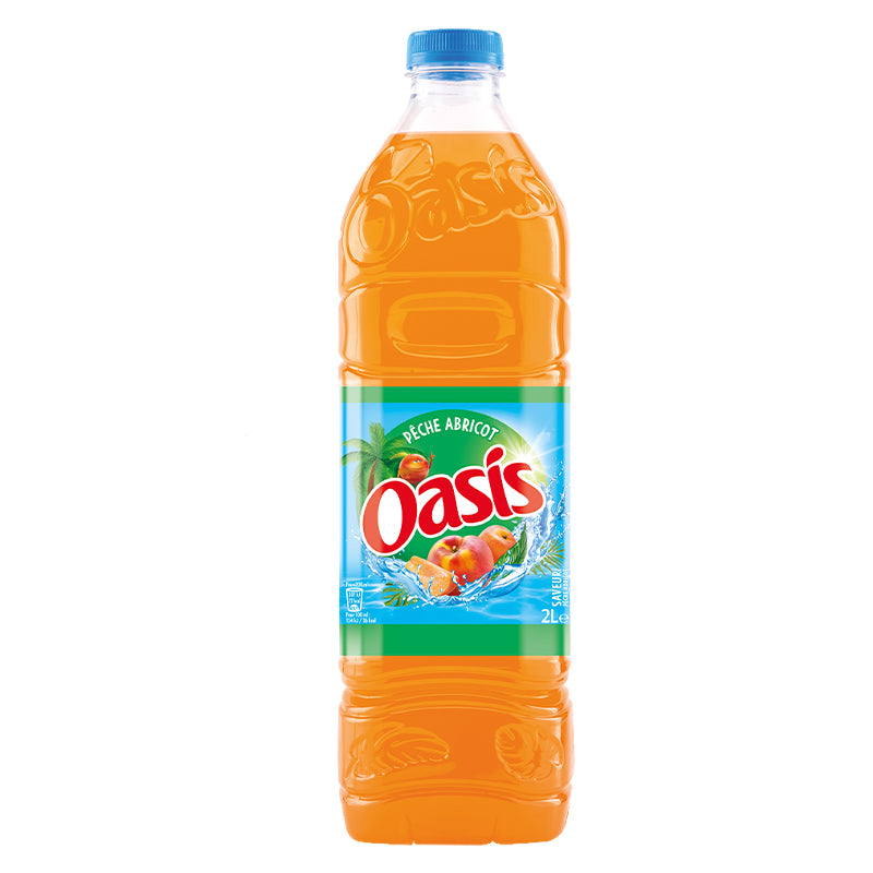 Oasis Pêche Abricot 2 L Pack de 6 – Boisson aux Fruits