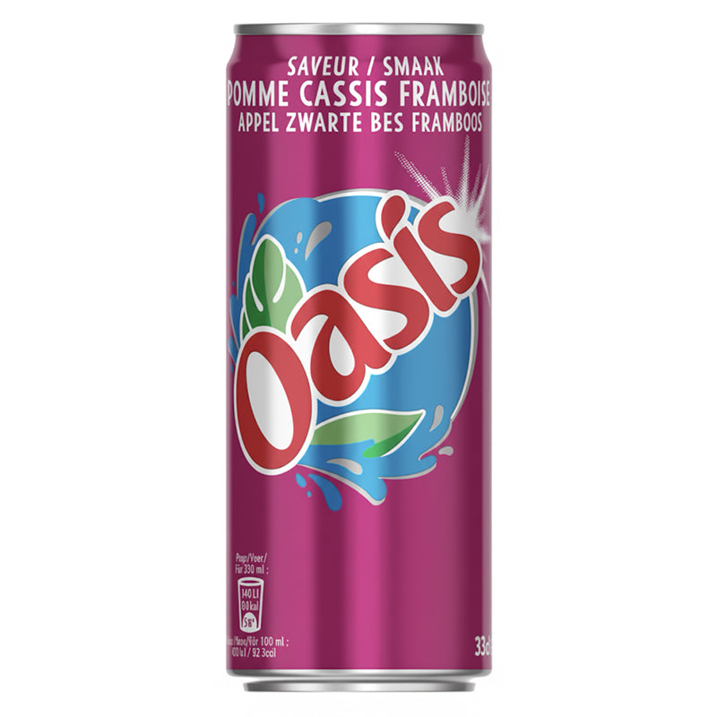 Oasis Pomme Cassis Framboise 33 cl Pack de 24 – Boisson aux Fruits
