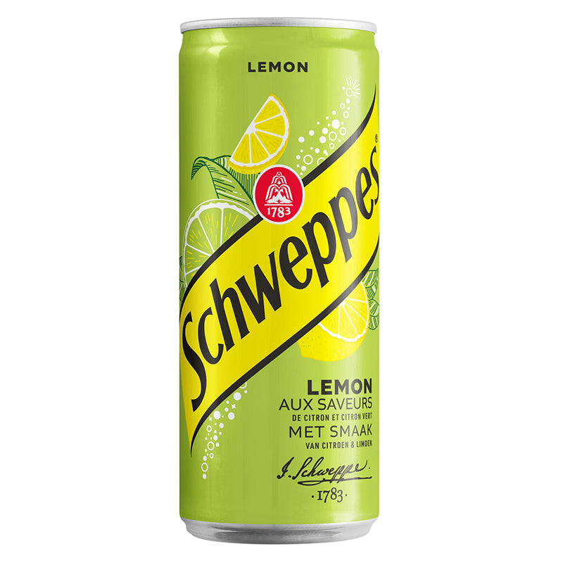 Schweppes Lemon Slim FR 33 cl Pack de 24 – Boisson Rafraîchissante
