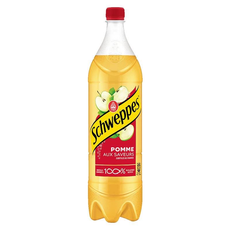 Schweppes Pomme 1,5 L Pack de 6 – Boisson Rafraîchissante