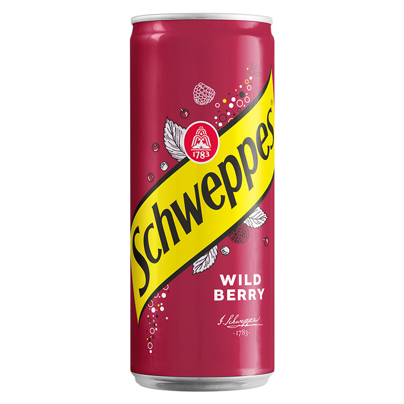 Schweppes Wild Berry 33 cl Pack de 24 – Boisson Rafraîchissante