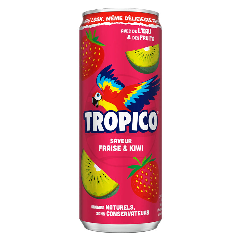 Tropico Fraise Kiwi 33 cl Pack de 24 – Boisson Rafraîchissante