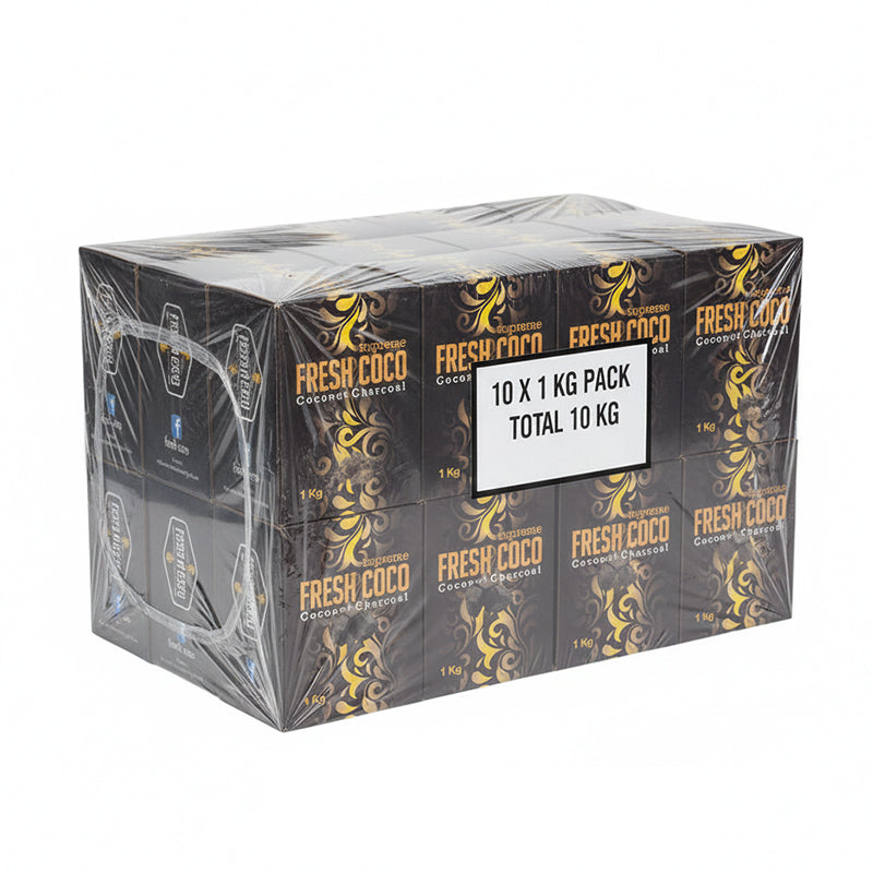 Charbon Fresh Coco 1kg x 10 – Charbon Naturel de Thaïlande pour Chicha