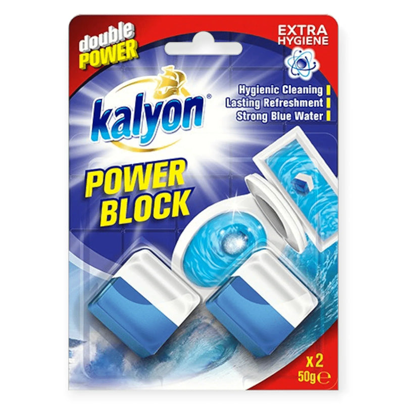 Kalyon Block Réservoir Extra Hygiène 2 x 50g x 12 – Désodorisant WC