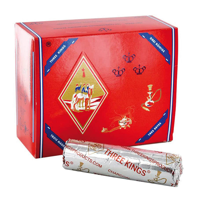 Three Kings Charbon Chicha 10pcs x 36 – Charbon de Qualité