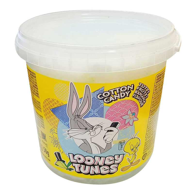 Barbe à Papa Banane 50g x 12 – Looney Tunes Confiserie