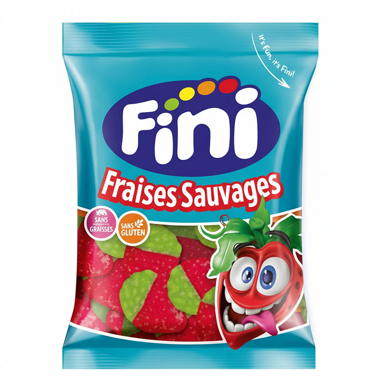 Fini Fraise Sauvages Lisses Halal 90gr x 12 – Confiserie