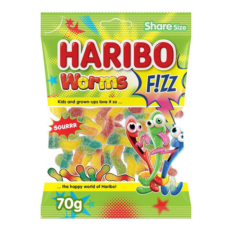Haribo Fizz Worms 70gr x 24 – Bonbons