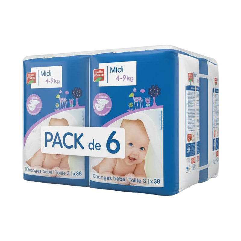 Changes Bébé BF Taille 3 x 38 – Pack de 6 Couches Bébé