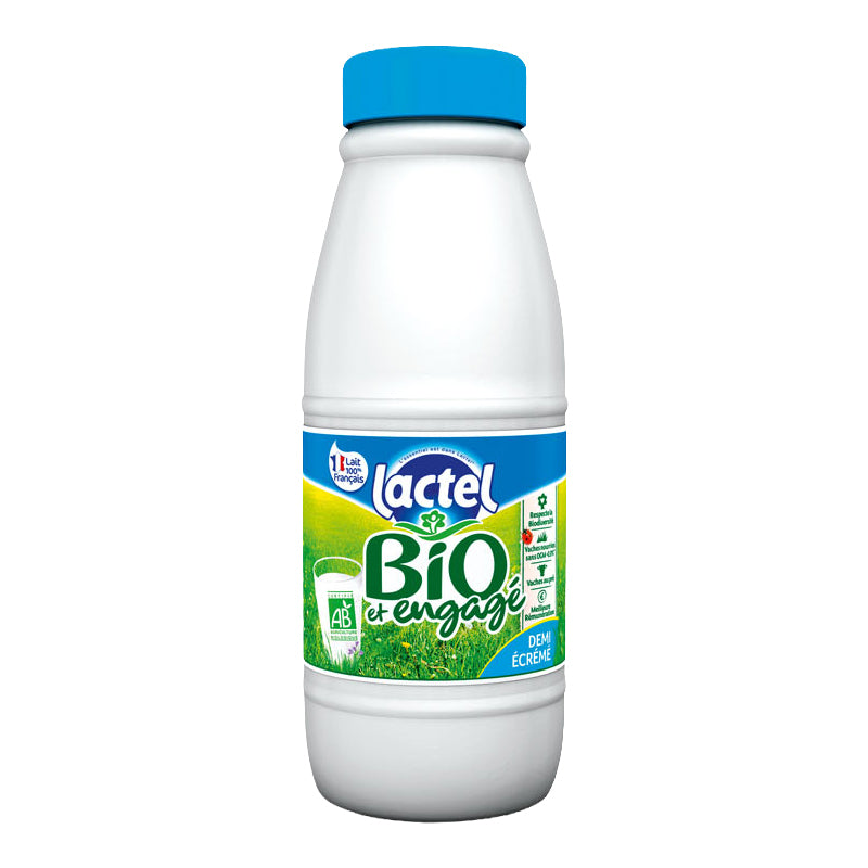 Lait Bio 1/2 Écrémé Lactel 50cl x 6 Btl – Produits Laitiers