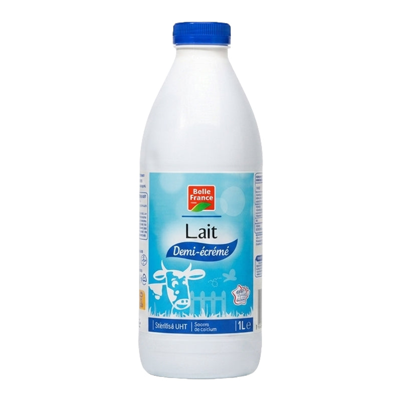 Lait Demi Écrémé 1L x 6 BF Bouteille Bleu – Produits Laitiers