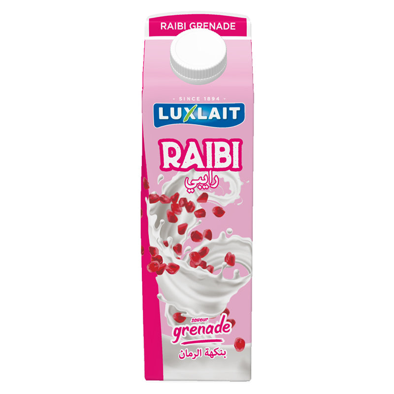 Raibi Saveur Grenadine 1L – Pack de 8 Boissons Lactées