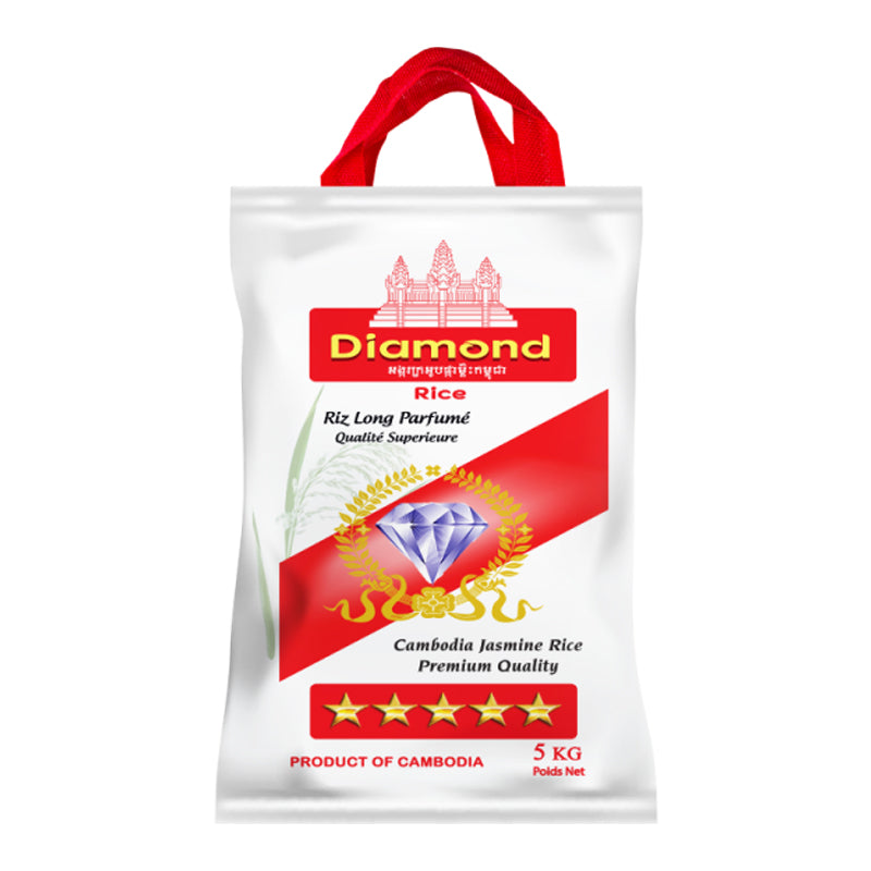 Cambodian Long Grain Fragrant Diamond Rice – Pack of 5 x 5kg Rice & Grains