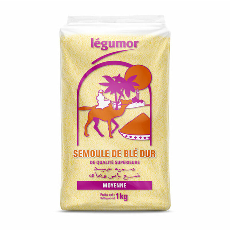 Semoule Blé Moyenne 1kg Legumor – Pack de 14 Semoule