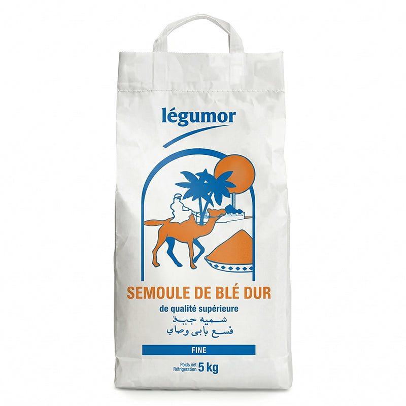 Semoule de blé dur fine 5 kg – Legumor (Offre promotionnelle)