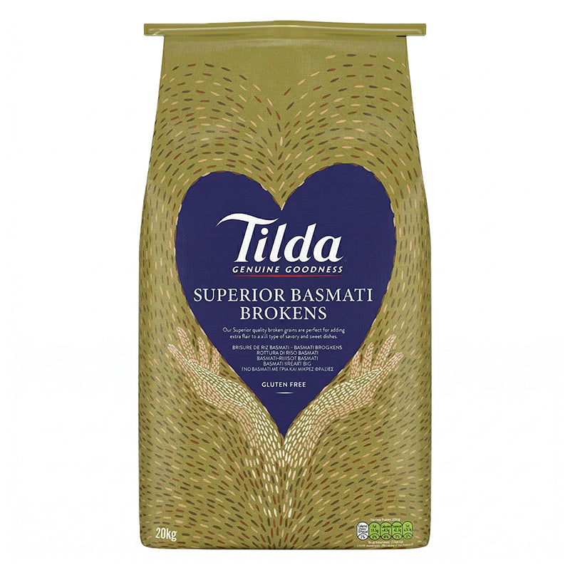 Riz basmati TILDA Broken 20kg – riz long grain de qualité économique