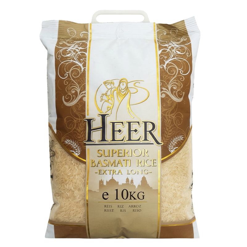Riz HEER basmati long grain 10kg (sac de 2) – riz parfumé de qualité