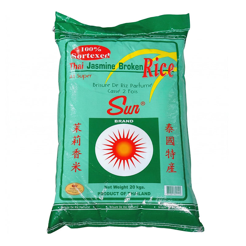 Riz cassé 2 fois 20kg VERT SUN BRAND – promo, riz étuvé de qualité