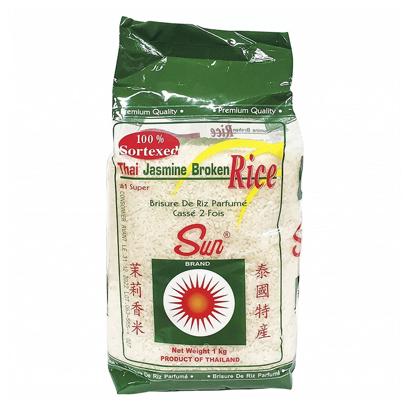 Riz cassé 2 fois 1kg x12 SUN BRAND – pack pratique de riz étuvé