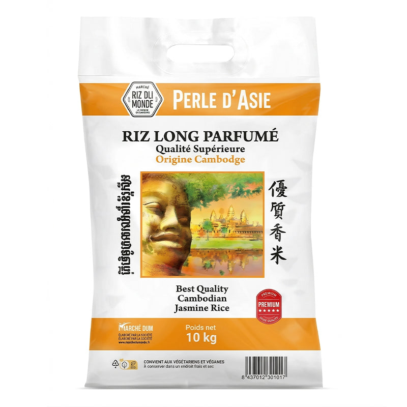 Riz long Cambodge 10kg Perle Asie – promo, riz long grain de qualité