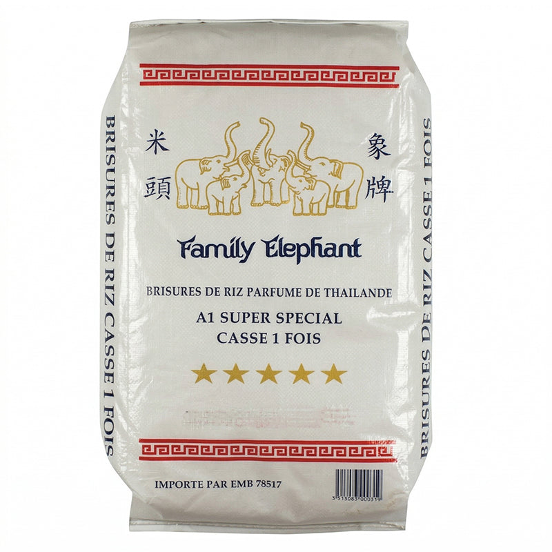 Broken rice 1 time Cambodia 1kg x15 FAMILY ELEPHANT – convenient pack of parboiled rice