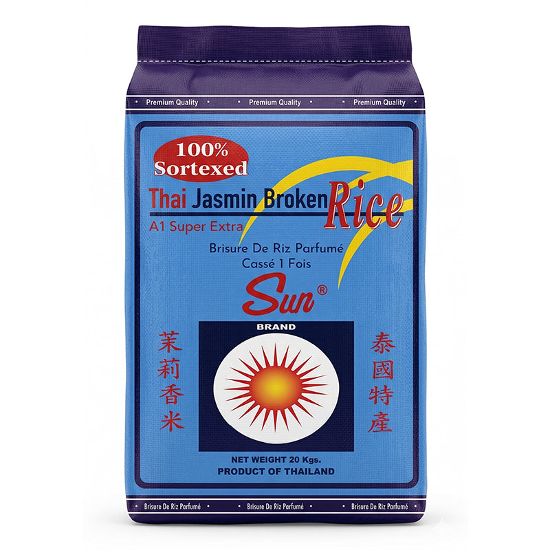 Broken rice 1 time 20kg SUN BRAND BLUE – special offer, quality parboiled rice