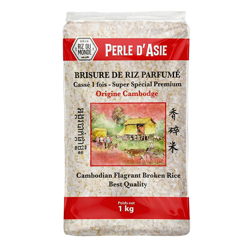 Broken rice 2 times 1kg x10 Cambodia Asia Pearl – convenient pack of parboiled rice