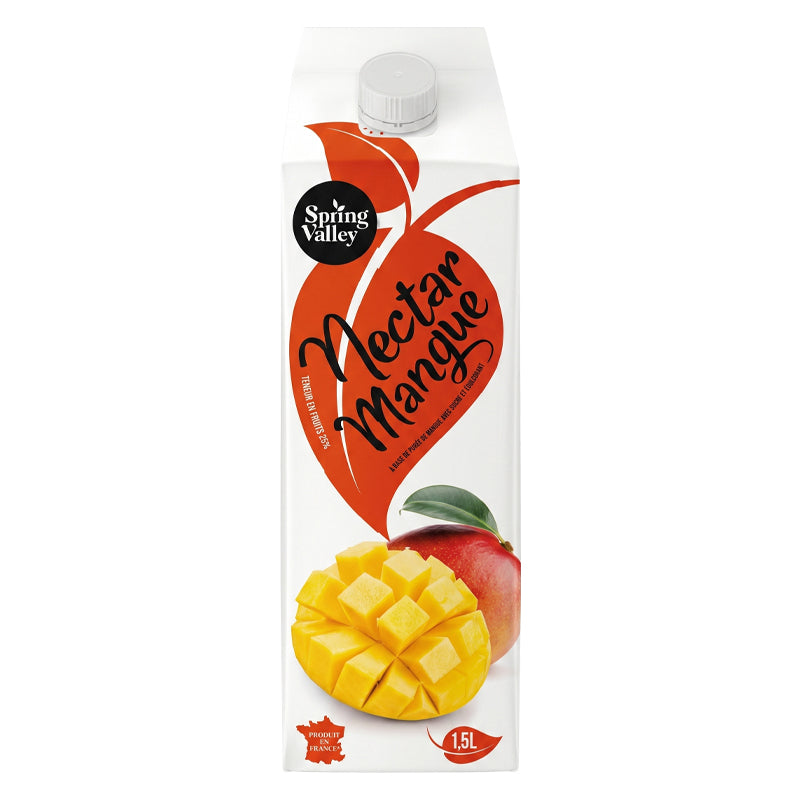 Spring Valley Mangue – Pack de 6 x 1,5L, Jus de Fruits