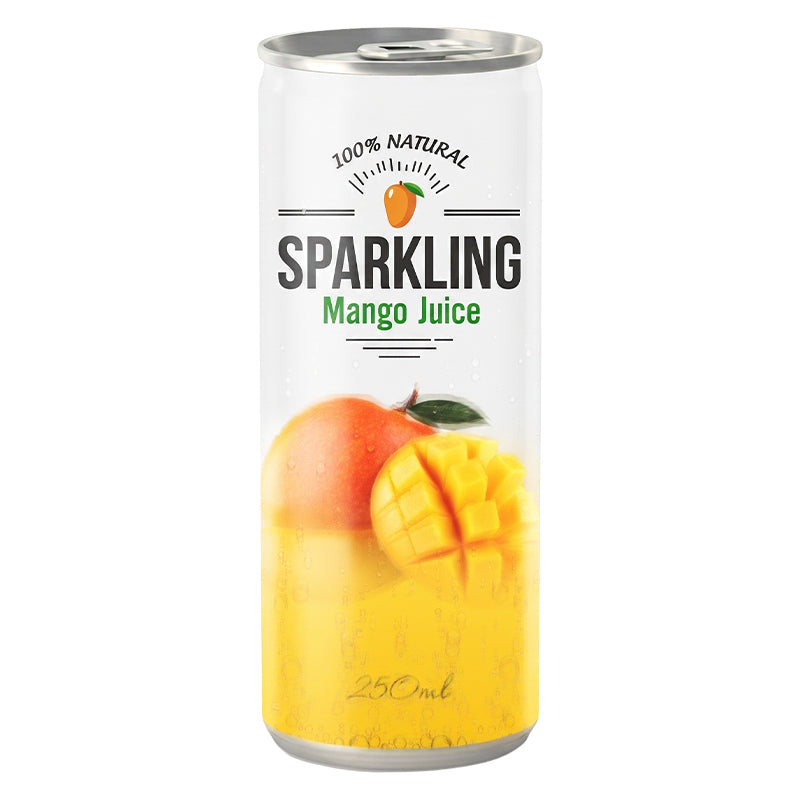 Sparkling Mango 60% – Pack de 24 x 250ml, Boisson Fruitée Pétillante, Promo