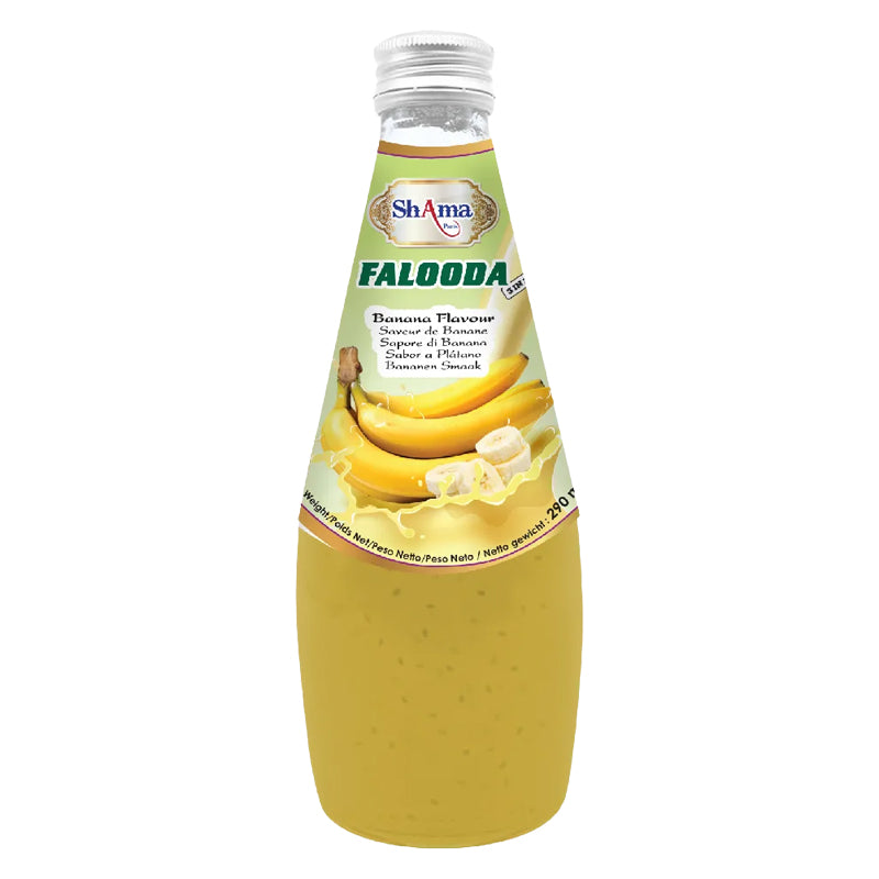 Shama Falooda Banane – Pack de 24 x 290ml, Boisson Dessert aux Fruits