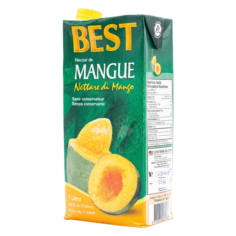 Best Nectar Mangue – Pack de 6 x 1L, Jus de Fruits