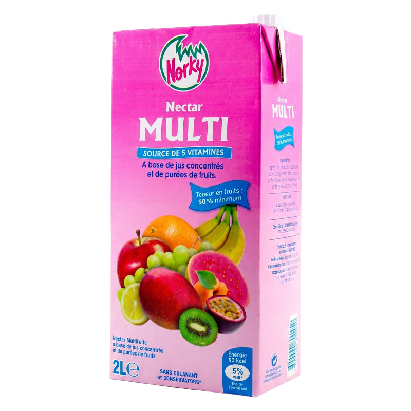 Norky Jus Multifruits – Pack de 6 x 2L, Jus de Fruits