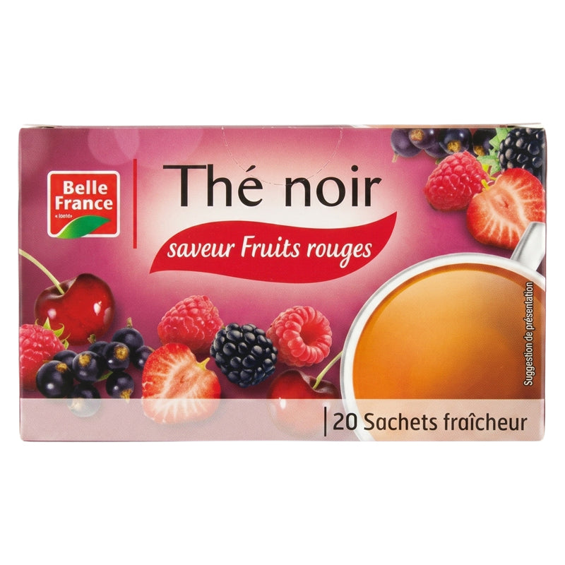 Thé Noir Fruit Rouge BF – Pack de 10, Thé Aromatisé aux Fruits Rouges