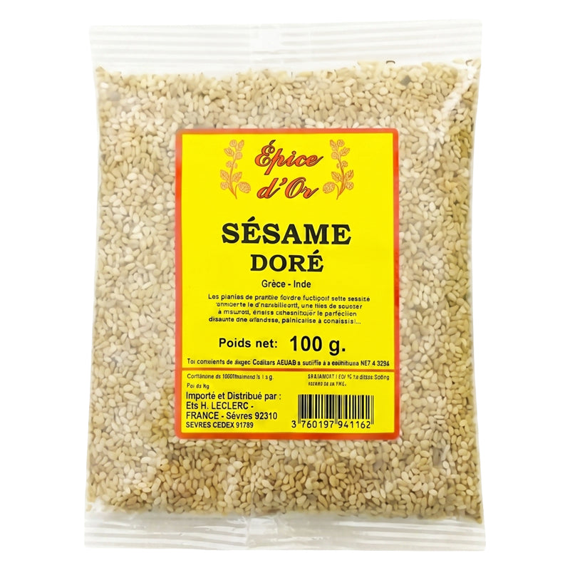 Sésame Doré 100g x 20 Pack – Graines de Sésame Grillées de Qualité Supérieure