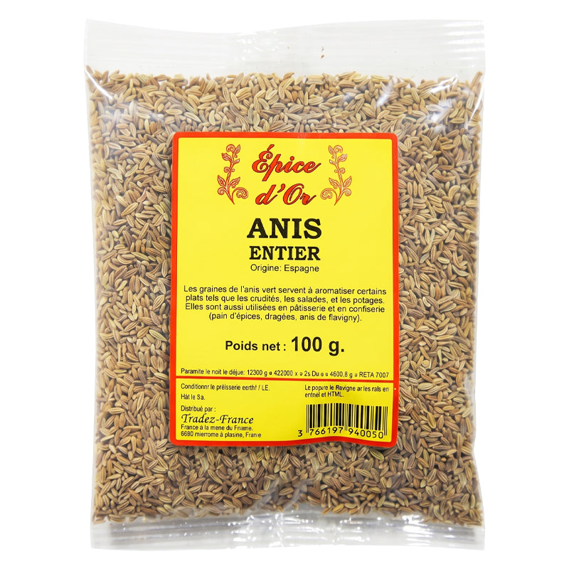 Whole Aniseed (Seeds) 100g x 20 Pack – Premium Aromatic Spice
