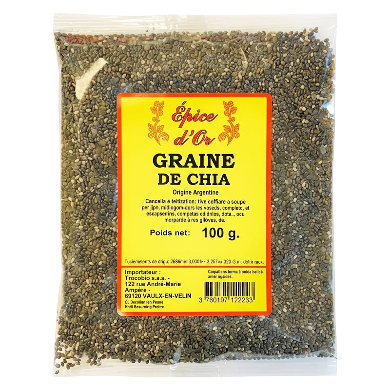 Graines de Chia 100g x 20 Pack – Superaliment Naturel de Qualité Premium