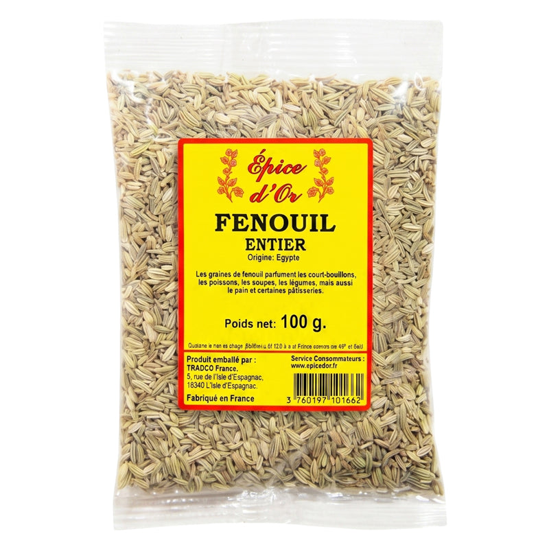 Epice d'Or Fenouil Grain 100g x 20 Pack – Graines de Fenouil Aromatiques en Gros