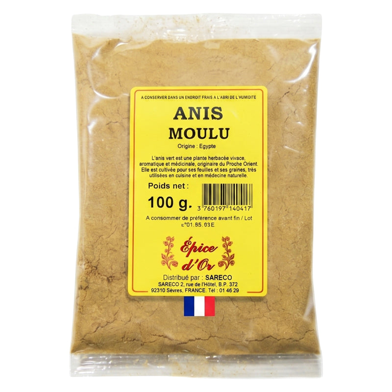 Ground Green Anise 100g x 20 Pack – High-Quality Aromatic Ground Anise