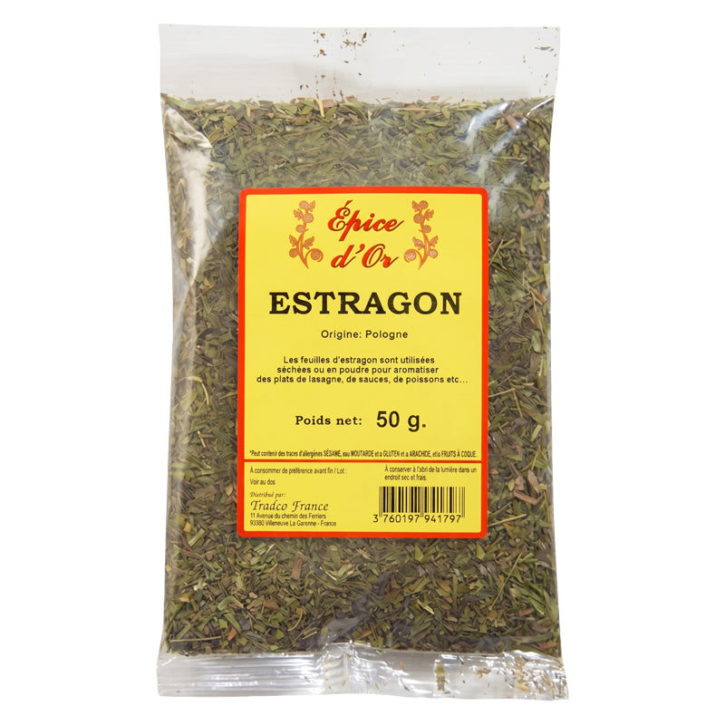 Estragon Entier 50g x 10 Pack – Feuilles d'Estragon de Qualité Supérieure