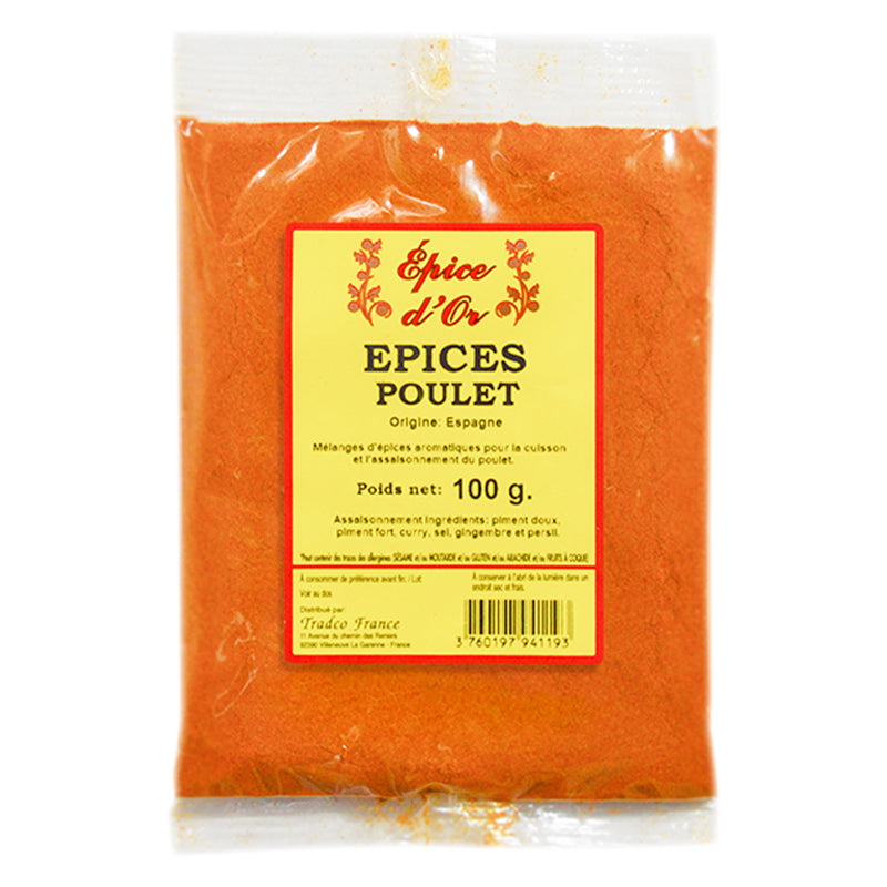 Epice d'Or Épices Poulet Rouge 100g x 20 Pack – Mélange d'Assaisonnement pour Poulet