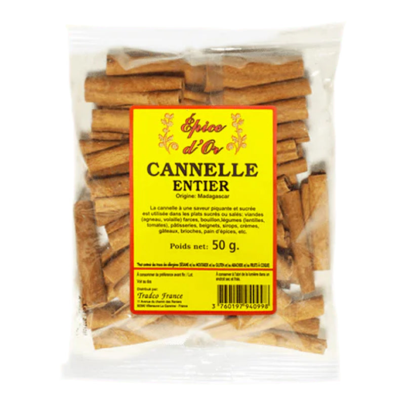 Epice d'Or Cannelle en Bâtons 50g x 15 Pack – Bâtons de Cannelle Premium en Gros